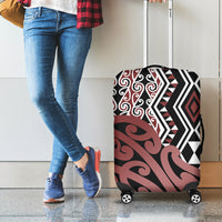 New Zealand Luggage Cover Aotearoa Kowhaiwhai Mix Taniko Art LT14 - Polynesian Pride