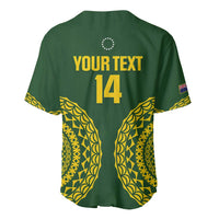 Custom Avaiki Cook Islands Rugby Baseball Jersey Kuki Airani Tatau Green - Polynesian Pride