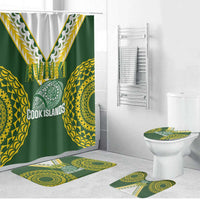 Avaiki Cook Islands Rugby Bathroom Set Kuki Airani Tatau Green - Polynesian Pride