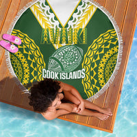 Avaiki Cook Islands Rugby Beach Blanket Kuki Airani Tatau Green - Polynesian Pride