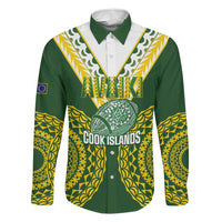 Custom Avaiki Cook Islands Rugby Family Matching Summer Maxi Dress and Hawaiian Shirt Kuki Airani Tatau Green - Polynesian Pride