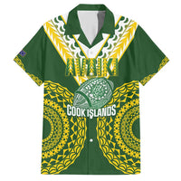 Custom Avaiki Cook Islands Rugby Hawaiian Shirt Kuki Airani Tatau Green LT14 Green - Polynesian Pride