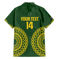Custom Avaiki Cook Islands Rugby Hawaiian Shirt Kuki Airani Tatau Green - Polynesian Pride