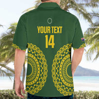 Custom Avaiki Cook Islands Rugby Hawaiian Shirt Kuki Airani Tatau Green LT14 - Polynesian Pride