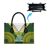 Avaiki Cook Islands Rugby Leather Bag Kuki Airani Tatau Green - Polynesian Pride