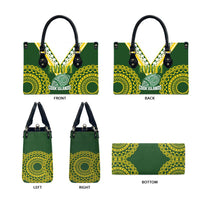 Avaiki Cook Islands Rugby Leather Bag Kuki Airani Tatau Green - Polynesian Pride