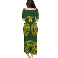 Custom Avaiki Cook Islands Rugby Puletasi Kuki Airani Tatau Green - Polynesian Pride