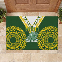 Avaiki Cook Islands Rugby Rubber Doormat Kuki Airani Tatau Green - Polynesian Pride