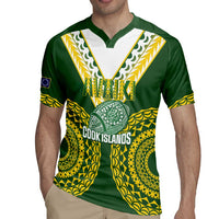Custom Avaiki Cook Islands Rugby Rugby Jersey Kuki Airani Tatau Green LT14 - Polynesian Pride