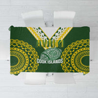 Avaiki Cook Islands Rugby Tablecloth Kuki Airani Tatau Green - Polynesian Pride