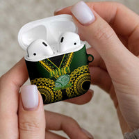 Avaiki Cook Islands Rugby AirPods Case Kuki Airani Tatau Black - Polynesian Pride