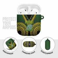 Avaiki Cook Islands Rugby AirPods Case Kuki Airani Tatau Black - Polynesian Pride