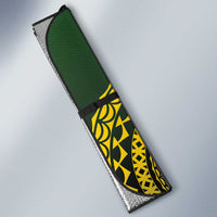Avaiki Cook Islands Rugby Auto Sun Shade Kuki Airani Tatau Black - Polynesian Pride