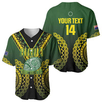 Custom Avaiki Cook Islands Rugby Baseball Jersey Kuki Airani Tatau Black LT14 - Polynesian Pride