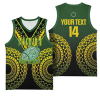 Custom Avaiki Cook Islands Rugby Basketball Jersey Kuki Airani Tatau Black - Polynesian Pride