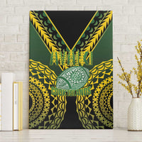 Avaiki Cook Islands Rugby Canvas Wall Art Kuki Airani Tatau Black - Polynesian Pride