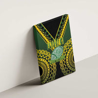 Avaiki Cook Islands Rugby Canvas Wall Art Kuki Airani Tatau Black - Polynesian Pride