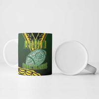Custom Avaiki Cook Islands Rugby Ceramic Mug Kuki Airani Tatau Black - Polynesian Pride