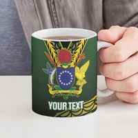Custom Avaiki Cook Islands Rugby Ceramic Mug Kuki Airani Tatau Black - Polynesian Pride