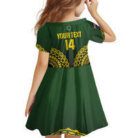 Custom Avaiki Cook Islands Rugby Family Matching Off Shoulder Maxi Dress and Hawaiian Shirt Kuki Airani Tatau Black - Polynesian Pride