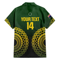 Custom Avaiki Cook Islands Rugby Family Matching Tank Maxi Dress and Hawaiian Shirt Kuki Airani Tatau Black - Polynesian Pride