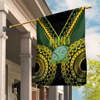 Avaiki Cook Islands Rugby Garden Flag Kuki Airani Tatau Black - Polynesian Pride