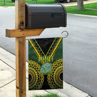 Avaiki Cook Islands Rugby Garden Flag Kuki Airani Tatau Black - Polynesian Pride