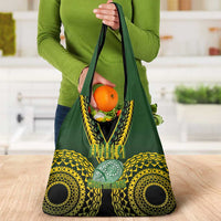 Avaiki Cook Islands Rugby Grocery Bag Kuki Airani Tatau Black - Polynesian Pride