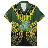 Custom Avaiki Cook Islands Rugby Hawaiian Shirt Kuki Airani Tatau Black LT14 Black - Polynesian Pride
