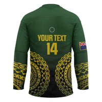 Custom Avaiki Cook Islands Rugby Hockey Jersey Kuki Airani Tatau Black LT14 - Polynesian Pride
