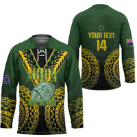 Custom Avaiki Cook Islands Rugby Hockey Jersey Kuki Airani Tatau Black LT14 - Polynesian Pride