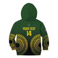 Custom Avaiki Cook Islands Rugby Kid Hoodie Kuki Airani Tatau Black LT14 - Polynesian Pride