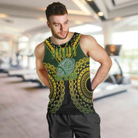 Custom Avaiki Cook Islands Rugby Men Tank Top Kuki Airani Tatau Black - Polynesian Pride