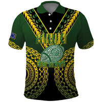 Custom Avaiki Cook Islands Rugby Polo Shirt Kuki Airani Tatau Black LT14 Black - Polynesian Pride