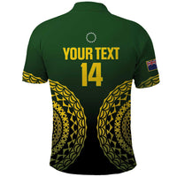 Custom Avaiki Cook Islands Rugby Polo Shirt Kuki Airani Tatau Black - Polynesian Pride