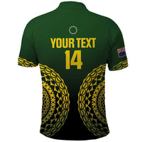 Custom Avaiki Cook Islands Rugby Polo Shirt Kuki Airani Tatau Black LT14 - Polynesian Pride