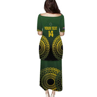 Custom Avaiki Cook Islands Rugby Puletasi Kuki Airani Tatau Black LT14 - Polynesian Pride