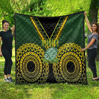 Avaiki Cook Islands Rugby Quilt Kuki Airani Tatau Black - Polynesian Pride