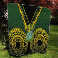Avaiki Cook Islands Rugby Quilt Kuki Airani Tatau Black - Polynesian Pride