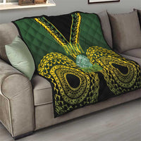 Avaiki Cook Islands Rugby Quilt Kuki Airani Tatau Black - Polynesian Pride