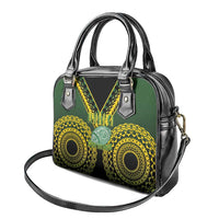Avaiki Cook Islands Rugby Shoulder Handbag Kuki Airani Tatau Black - Polynesian Pride