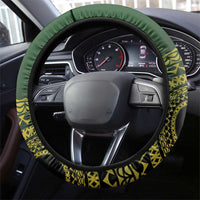Avaiki Cook Islands Rugby Steering Wheel Cover Kuki Airani Tatau Black - Polynesian Pride