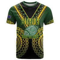 Custom Avaiki Cook Islands Rugby T Shirt Kuki Airani Tatau Black - Polynesian Pride
