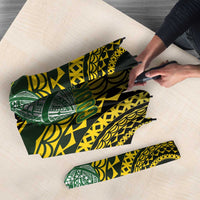 Avaiki Cook Islands Rugby Umbrella Kuki Airani Tatau Black - Polynesian Pride