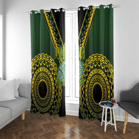 Avaiki Cook Islands Rugby Window Curtain Kuki Airani Tatau Black - Polynesian Pride
