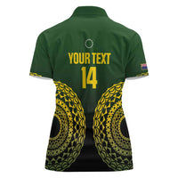 Custom Avaiki Cook Islands Rugby Women Polo Shirt Kuki Airani Tatau Black - Polynesian Pride