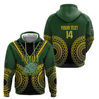 Custom Avaiki Cook Islands Rugby Zip Hoodie Kuki Airani Tatau Black - Polynesian Pride
