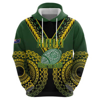 Custom Avaiki Cook Islands Rugby Zip Hoodie Kuki Airani Tatau Black - Polynesian Pride