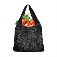Polynesia Grocery Bag Polynesian Pattern Mix Plumeria Black LT14 1-pack One Size Black - Polynesian Pride