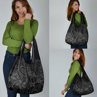 Polynesia Grocery Bag Polynesian Pattern Mix Plumeria Black LT14 - Polynesian Pride